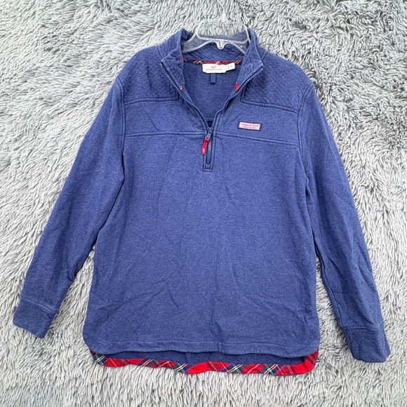 Vineyard Vines Tops - Vineyard Vines Shirt Womens Medium Shep Pullover  Quarter Zip Quilted Sweatshirt